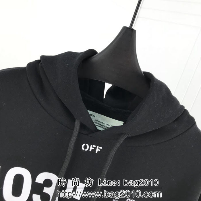OFF Whitefor all系列 03支線 純棉帽衫 情侶款 ydi1268